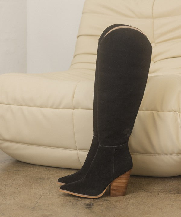 Clara - Knee-High Western Boots
