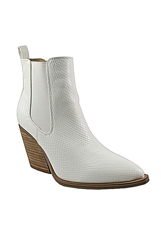 Snake Lady White Booties