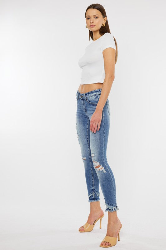 Kancan Mid-Rise Ankle Skinny Jean