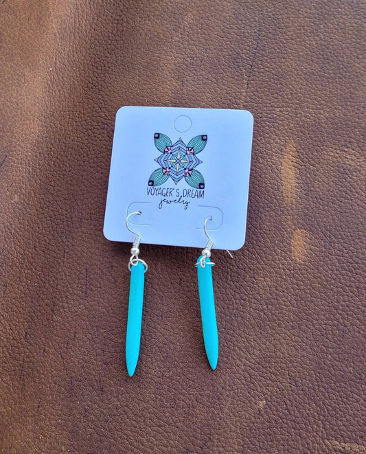 Western Style Turquoise Dagger Earrings