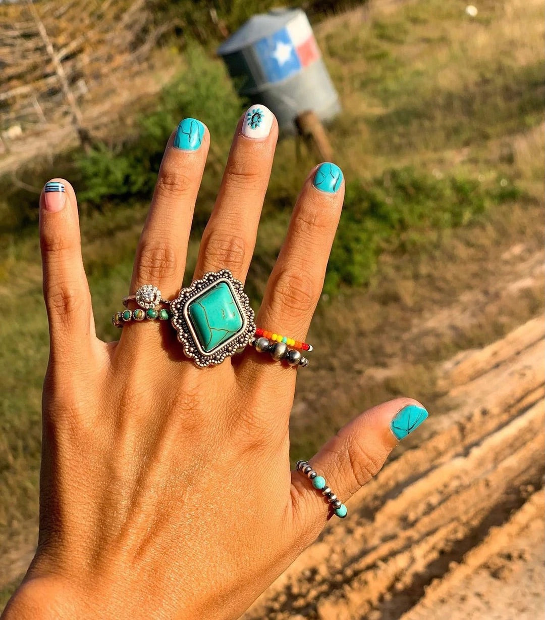 Concho Turquoise Ring