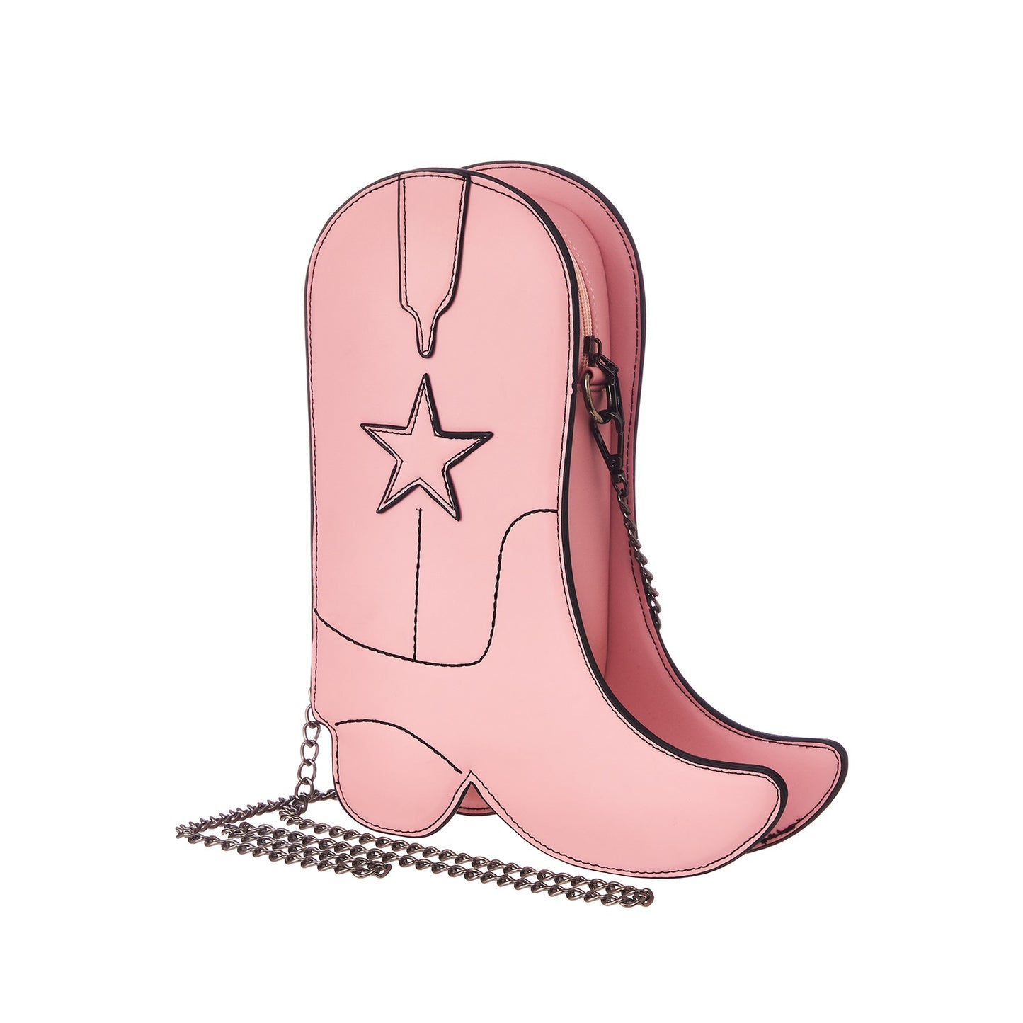 Cowgirl Boot Crossbody Bag (Pink)